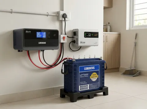 Home Inverter with Tubular Battery Set